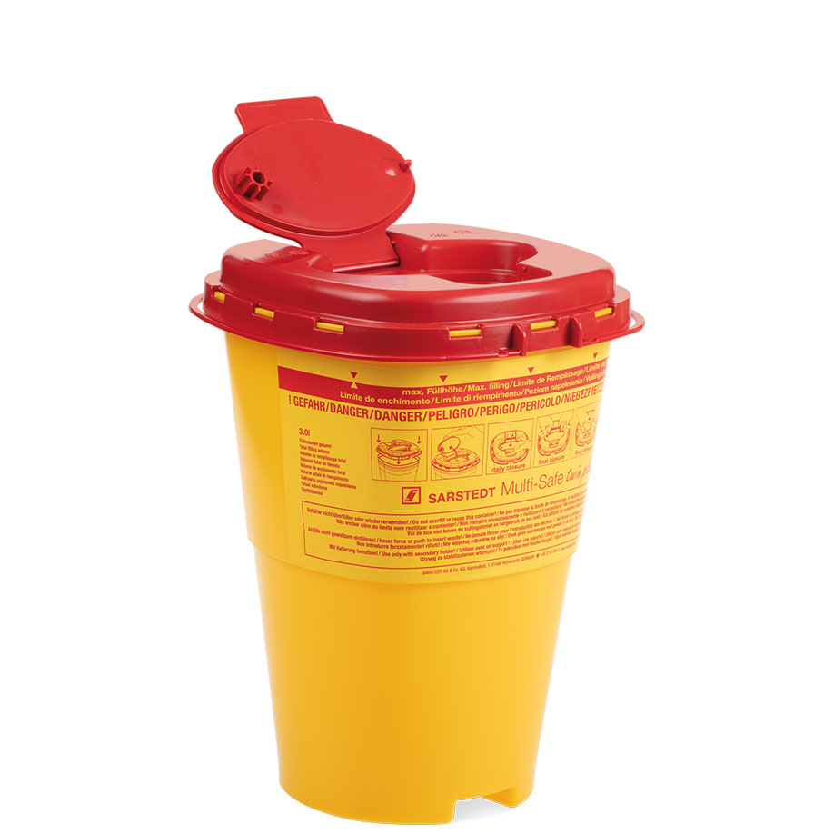 Kanülenabwurfbehälter 3,0 Ltr. Multi-Safe twin plus 3000 - außer Handel - Alternative: SAR 77.3884.230