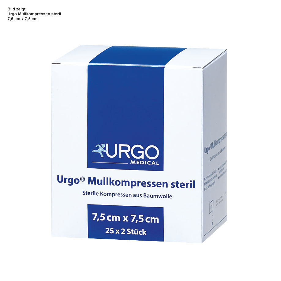 Urgo Mullkompressen 8-fach steril, 5 x 5 cm (25x2 Stck.)
