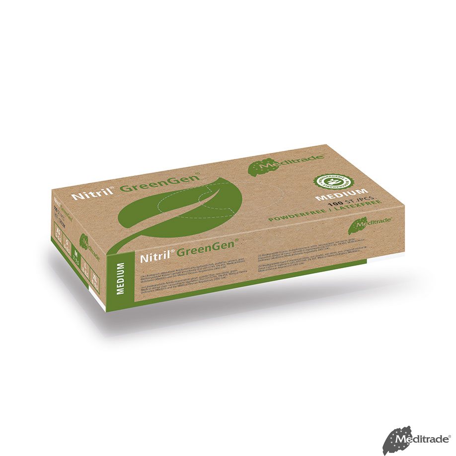 Nitril GreenGen U.-Handschuhe PF, unsteril, Gr. M (100 Stck.)