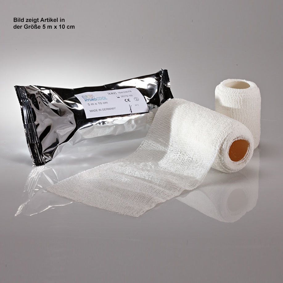 ELASTUS HydroCool Binden 5 m x 8 cm (10 Stck.) Stütz- und Entlastungsbinden auf Zinkleimbasis